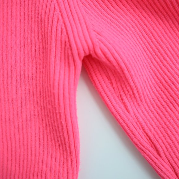 Zara Blogger Favorite Neon Pink Ribbed Turtleneck Top | L - Picture 7 of 8
